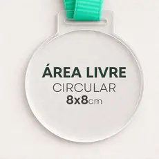 Kit 30 50 100 Unidades Medalhas Acrílico Cristal 2mm 8cm Redonda Transparente