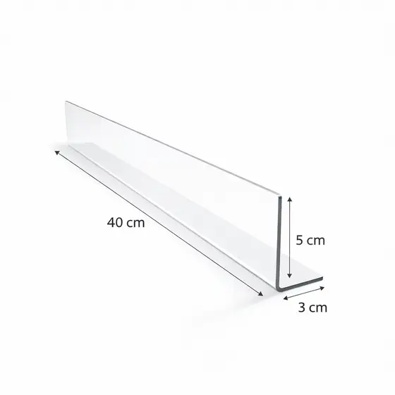 Kit Cantoneiras Para Prateleiras Aparador de Gondolas Com Fita Dupla Face 40x5x3