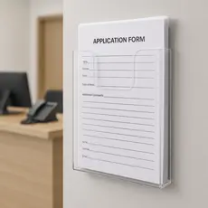 Porta Folha Display Prontuário Parede Petg A4 21,5 x 27 cm