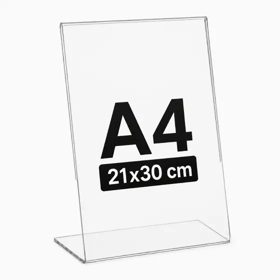 Kit Display Expositor A4 30x21 Mesa Balcão QR Code Placa Pix