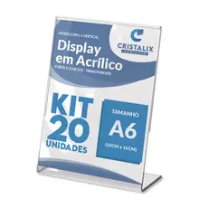 Kit Display Expositor A6 Placa Pix 10x15 Mesa Balcão QR Code