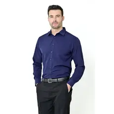 Camisa Social Masculina Lisa Manga Longa Camisaria Colombo