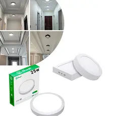 Kit 5 Painel Led 12w 18w 25w Branco Frio Quente Neutro Quadrado Redondo Sobrepor Embutir Plafon 100LIMI