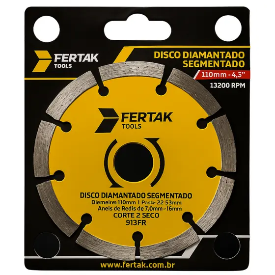 Kit 5 Disco Diamantado Turbo Segmentado 110mm Bloco Parede