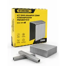 Kit 5000 Grampos 22mm Grampeador Pneumatico Bateria Eletrico