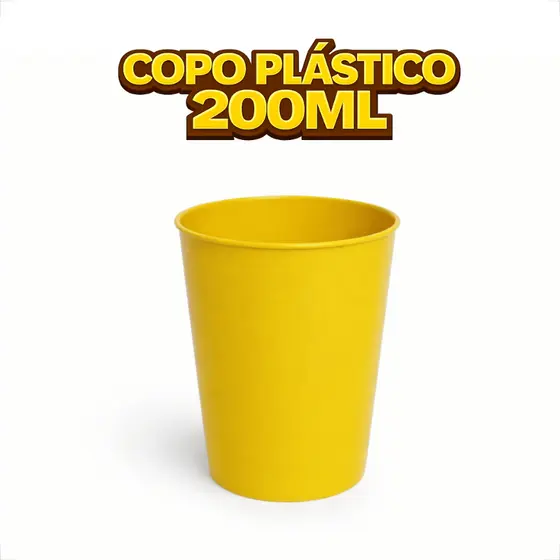 25 Copos de Plasticos Kit Copos Coloridos 200ml Infantil Reutilizavel e Resistente