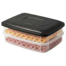 Kit Porta Frios Presunto e Queijo Pote Plástico Com Tampa Resistente Livre De BPA
