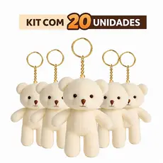 Ursinho De Pelucia Chaveiro Kit Com 5/10/15/20 Chá De Bebe Brinde