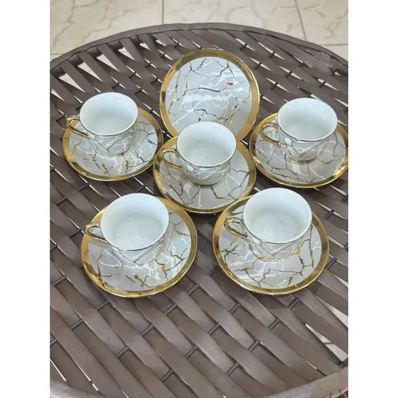 Xícara de café kit com 12 peças de Cerâmica.
