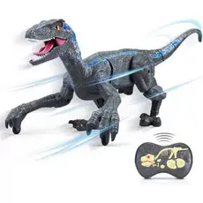 Dinossauro de Controle Remoto Recarregável Robô Rex Velociraptor  Menino Dino Brinquedo