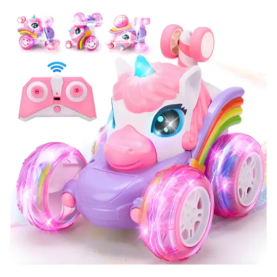 Carrinho Controle Remoto Rosa Recarregável Brinquedo Menina