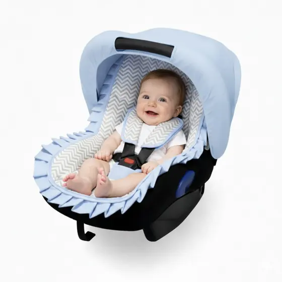 Capa Para Bebe Conforto Acolchoada Com Capota e Protetor Cinto Universal Estampada