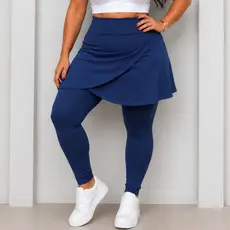 Calça saia traçada plus size modesta do G1 ao G3 academia LEGGING SAIA