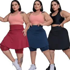 Bermuda traçada short com saia moda evangélica plus size do M ao G3 BERMUDA