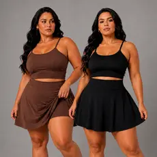 Kit 2 Conjunto zumba short saia e top  academia fitness modinha do M ao G3 ZUMBA