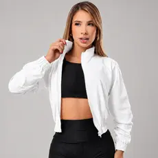 Jaqueta corta vento feminina tactel academia corrida leve repelente premium impermeável
