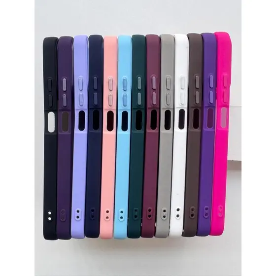 Capinha de Silicone Para iPhone 7/8/XR/XS/11/12/13/14/15 Pro/MAX Case Com Proteção de Câmera Anti-Impacto CAPAORC1200