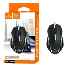 Mouse Ergonômico Sem Fio Óptico USB Lehmox Ley-1504 Preto 3 Botões