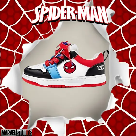 Sapatênis Infantil Menino Homem Aranha Skate Danque Tênis Marvel Super Herói Spider-Man Criança 26 Ao33.