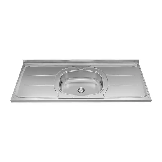 Pia de Inox Ghelplus 120x53 Praticidade Durabilidade e Resistencia na Cozinha Com Cuba