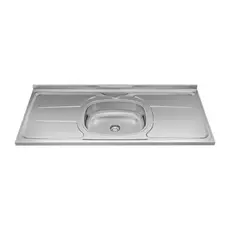 Pia de Inox Ghelplus 120x53 Praticidade Durabilidade e Resistencia na Cozinha Com Cuba