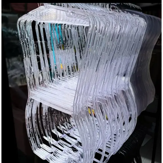 kit 10 cabides silhueta acrílico adulto reforçado corpinho expositor organizador de roupa