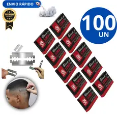 2 Cartelas Cada Catela com 50 Unidades  Lâmina Para Barbear LORD PLATINUM Profissional Gillete Para Barbeiros, INOX