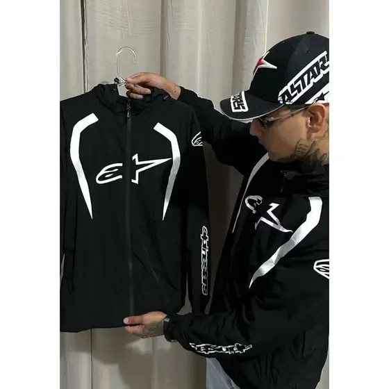 jaqueta corta vento masculina estilo motociclista