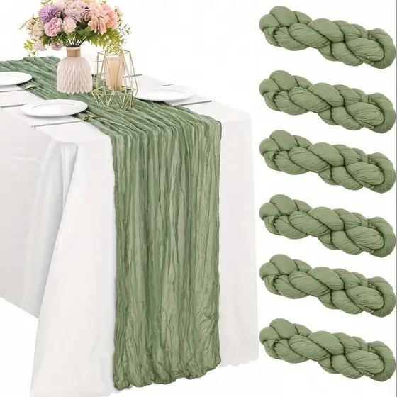Novo Pano Plissado Com Bandeira De Mesa De Queijo , De Decoração De Cena De Salão De Festa , Toalha Plissada De Gaze Bal