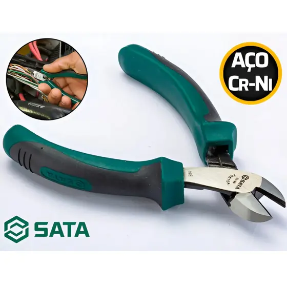 Alicate Corte Diagonal Isolado 4 Pol Sata St70615ast
