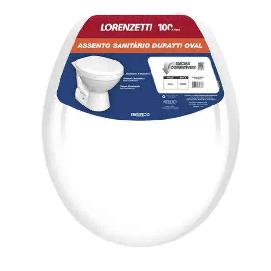 Assento Sanitário Tampa Vaso Duratti Branco Oval Lorenzetti