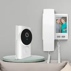 Campainha com Câmera Sem Fio, Visão Noturna e Vídeo Porteiro que Opera sem WiFi,  Perfeito para Casa e Apartamento