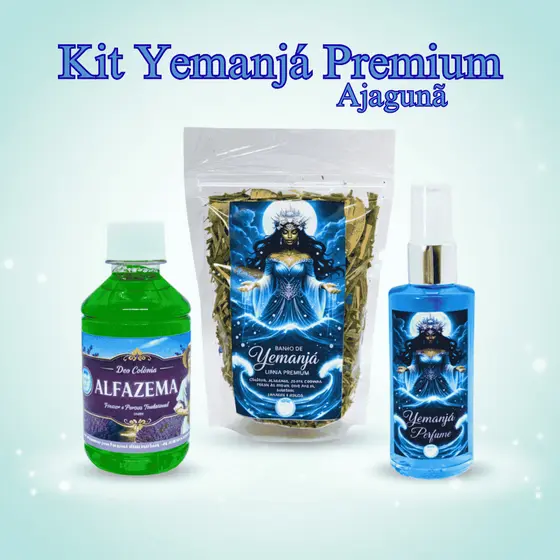 Kit Iemanjá / Yemanjá Premium  Alfazema 250ml + Banho + Perfume  Purificação, Amor, Prosperidade e Proteção Espiritual.