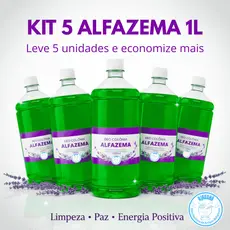 Alfazema 1 Litro Kit 5 Unidades Limpeza Espiritual e Energia Positiva