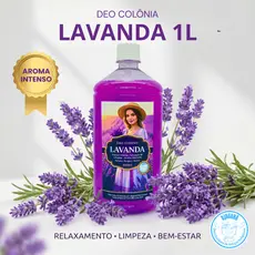 Deo Colônia Lavanda 1L Aromatizador Ambiente Aroma Intenso Relaxante e Bem Estar.