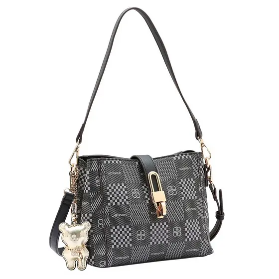 Bolsa Feminina Chenson Monograma Luxo Original com Alça de Ombro em Ferragens