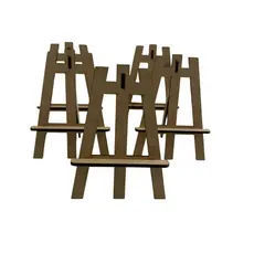 Kits 10/20/30 Unidades MDF Mini Cavaletes Cor Cru Enfeite Lembrancinhas Decoração Arte