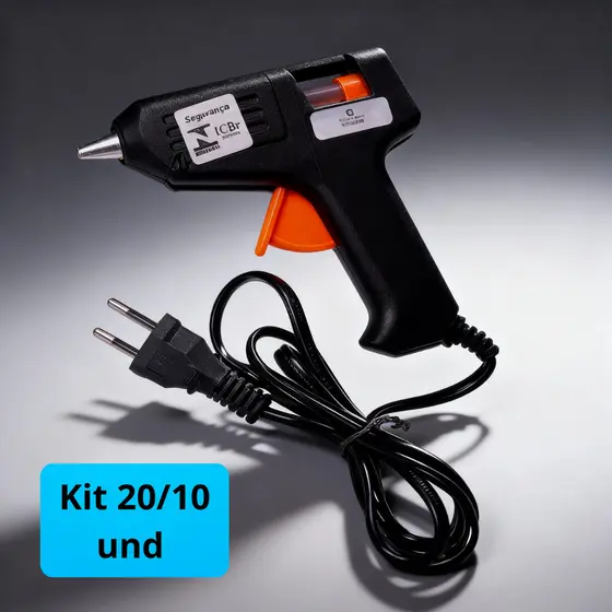 Kit 20/10 Pistola Cola Quente Grande Pequena Grossa/Fina Atacado Artesanato Trabalho
