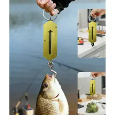Balança Peixeira Metal Manual Mala Suspensa Gancho 12kg Resitente Peso Preciso Portátil