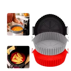 Forma Air Fryer Fritadeira Microondas Com Alça Reutilizavel Silicone / descartavel