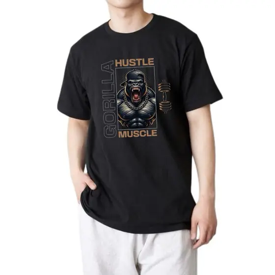 Camiseta Basica Gorila Academia 100% Algodão Envio Rápido