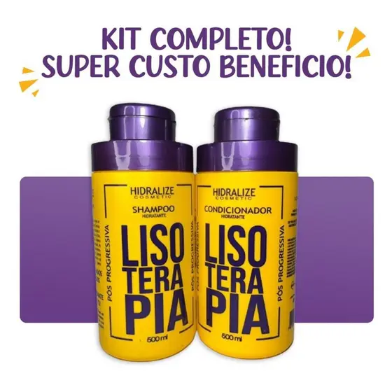 Kit Shampoo Condicionador Liso Terapia Progressiv Pós Químic