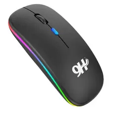 Mouse Sem Fio com Bluetooth Recarregável Wireless Led Rgb Ergonômico rj