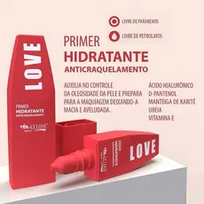 Primer Facial Anticraquelamento Hidratante Pré Make 30ml - MaxLove