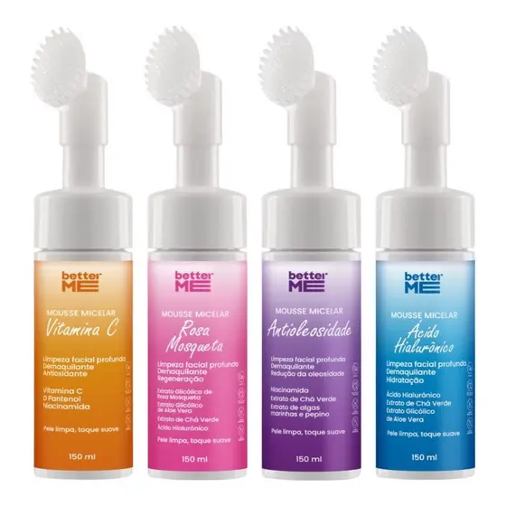 Better Me Mousse Micelar Facial Limpeza Profunda Remove Oleosidade e Maquiagem