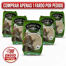 Kit 5 Pacotes Areia de Gato Gatozim 20KG Granulado Forma Torrões Firmes Controle De Odores Econômico Natural