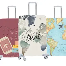 Capa de Mala Personalizada Mapas Estilo e Proteção Para Suas Viagens Bagagem