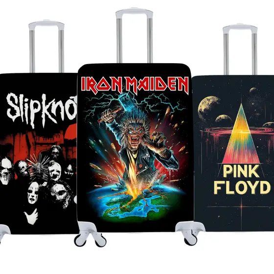 Capa De Mala Personalizada Rock Viagens Bagagens 02