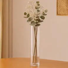 Vaso Tubo Cilíndrico de Vidro para Flores e Arranjos Decorativos 35cm, 50cm e 60cm