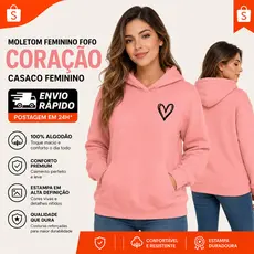 Moletom Feminino Fofo Moletom De Coração Feminino Casaco Feminino Elegante